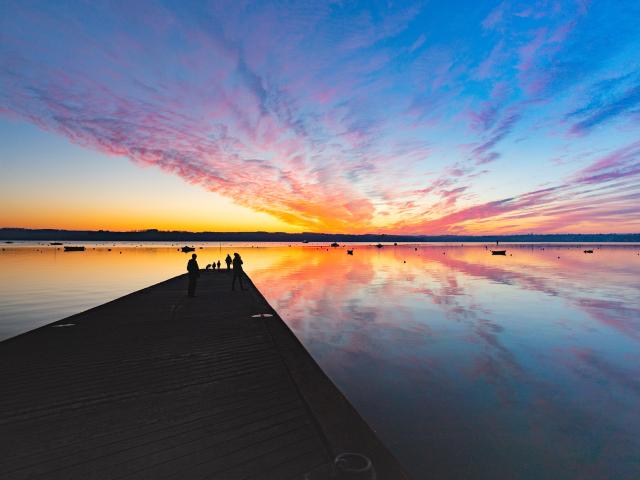 Coucher de soleil, Cale de Saint-Suliac