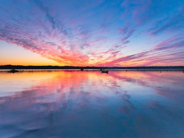 Coucher de soleil, Cale de Saint-Suliac