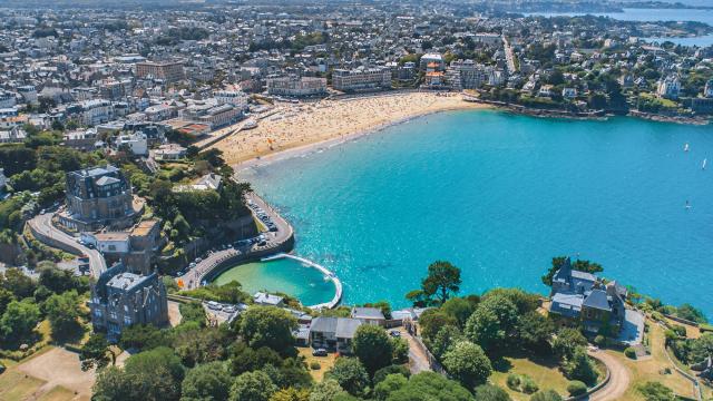 Plage de l'Ecluse depuis la Pointe du Moulinet à Dinard