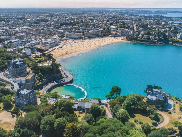 Plage de l'Ecluse depuis la Pointe du Moulinet à Dinard