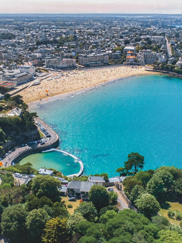 Plage de l'Ecluse depuis la Pointe du Moulinet à Dinard