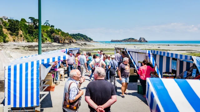 Marché aux huîtres à Cancale