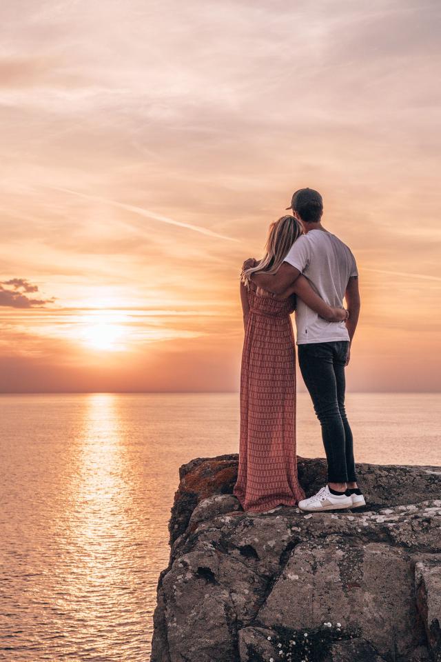 Coucher de soleil sur la pointe du Grouin à Cancale