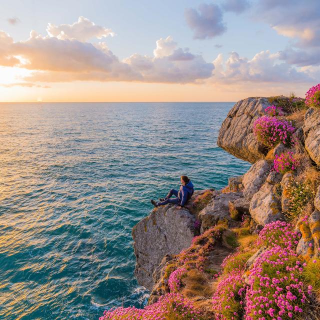 Coucher de soleil sur la Côte d'Emeraude