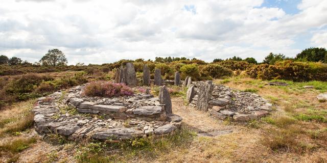 Mégalithe sur les landes de Cojoux à Saint Just