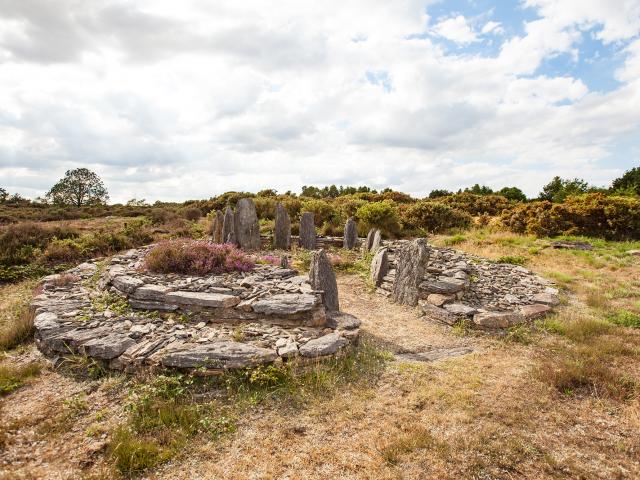 Mégalithe sur les landes de Cojoux à Saint Just