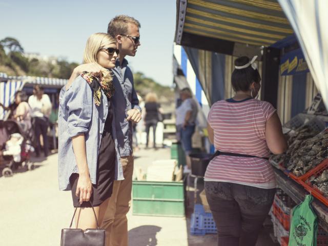 Marché aux huîtres à Cancale