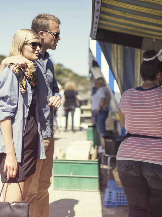 Marché aux huîtres à Cancale