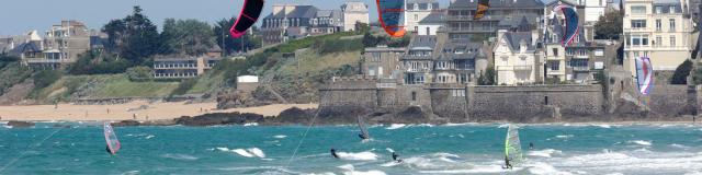 Kitesurf à Paramé, Saint-Malo