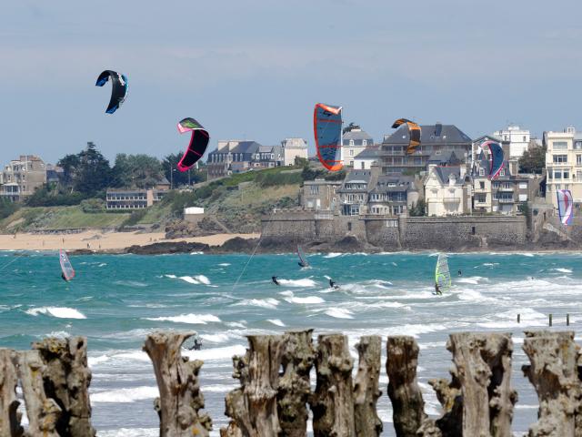 Kitesurf à Paramé, Saint-Malo