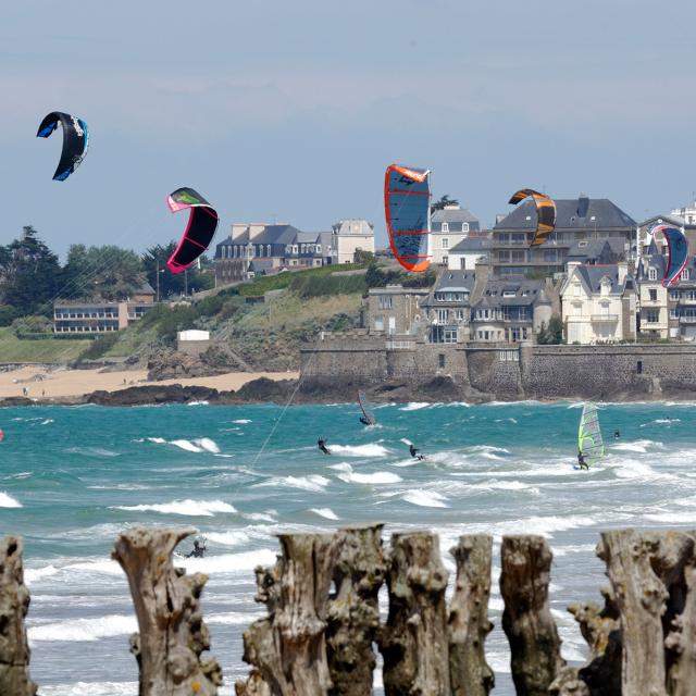 Kitesurf à Paramé, Saint-Malo