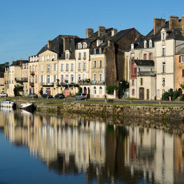 Quai Jean-Bart et ses maison d'armateurs à Redon en Ille-et-Vilaine