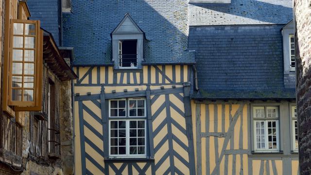 Maisons à pans de bois, rue de la Psalette à Rennes