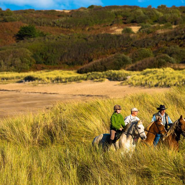 Balade à cheval à l'Anse du Verger à Cancale