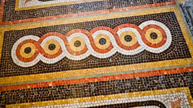 Détail d'une mosaïque Odorico à Rennes