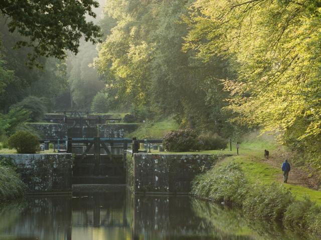 Les 11 Écluses au lever du jour, Hédé-Bazouges