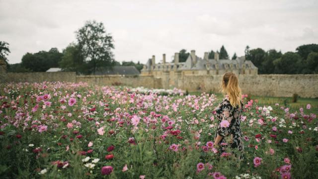 Balade dans les jardins du château du Rocher Portail, Maen Roch