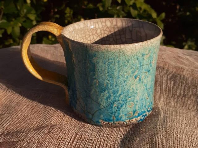 Mug en céramique du Lézard en mosaïque et céramique à Iffendic