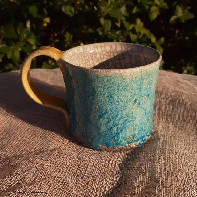 Mug en céramique du Lézard en mosaïque et céramique à Iffendic