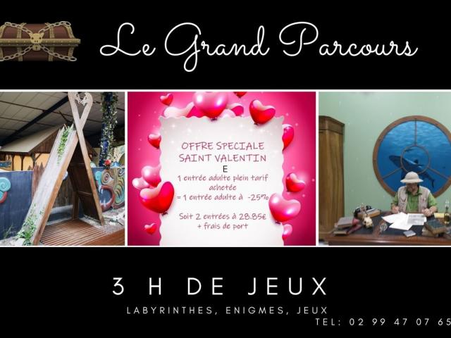 Offre Le Grand Parcours pour la Saint-Valentin d'Enigmaparc à Janzé en Ille-et-Vilaine