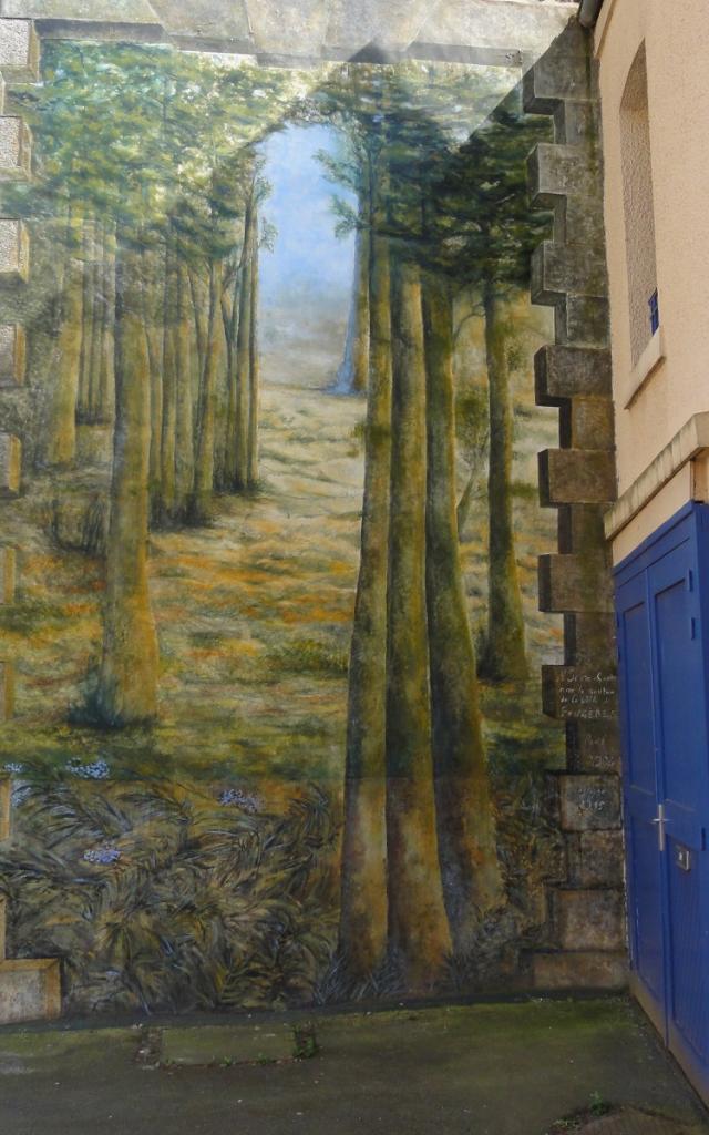 Trompe l'oeil rue des Prés à Fougères