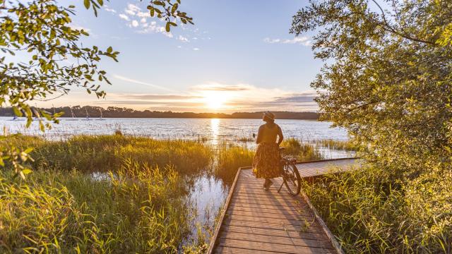 Balade à vélo à l'étang de Boulet à Feins