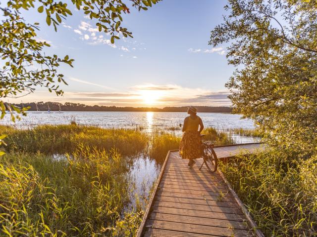 Balade à vélo à l'étang de Boulet à Feins