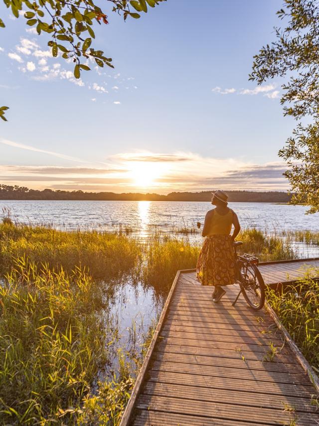 Balade à vélo à l'étang de Boulet à Feins