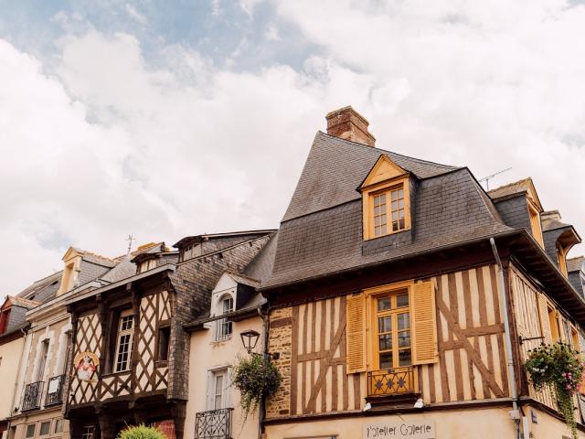 Maisons à pans de bois rue de la Madeleine à Châteaugiron