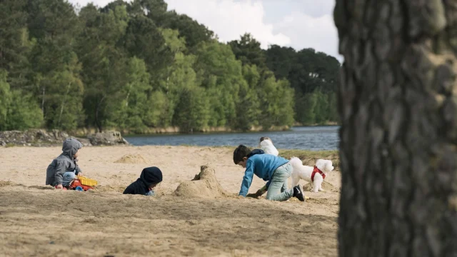 Château de sable au Lac De Trémelin, Iffendic